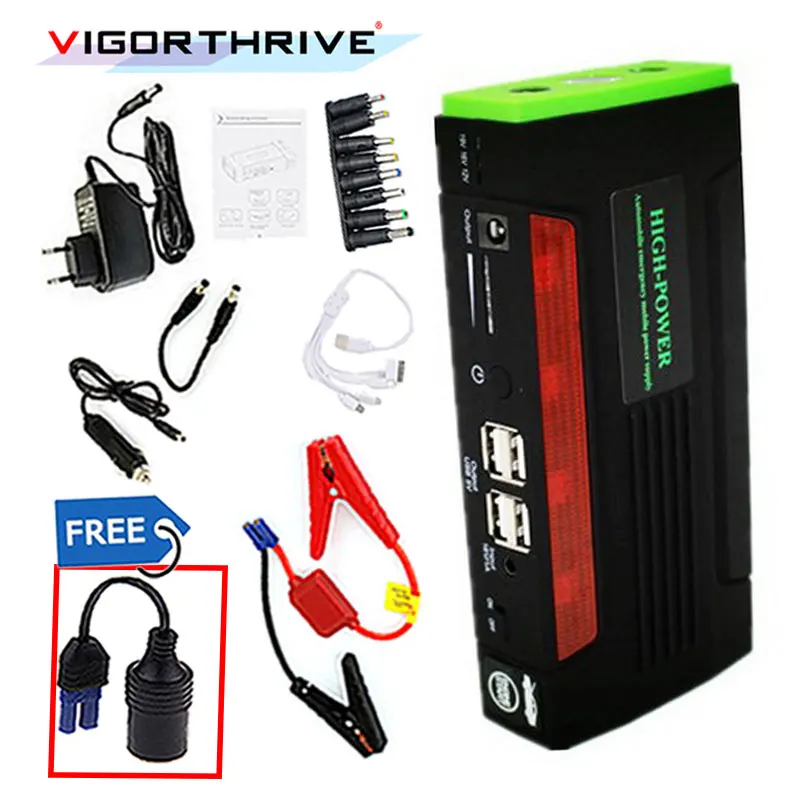 

Power Bank Car Charger Starting Device Digitals Compass jumper LCD Display SOS Lights Car jump starter For Car Battery Booster