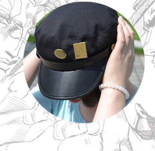 Аниме Jo's шляпы для косплея Jotaro Kujo армии Военная Кепка с прямым козырьком кепки JO