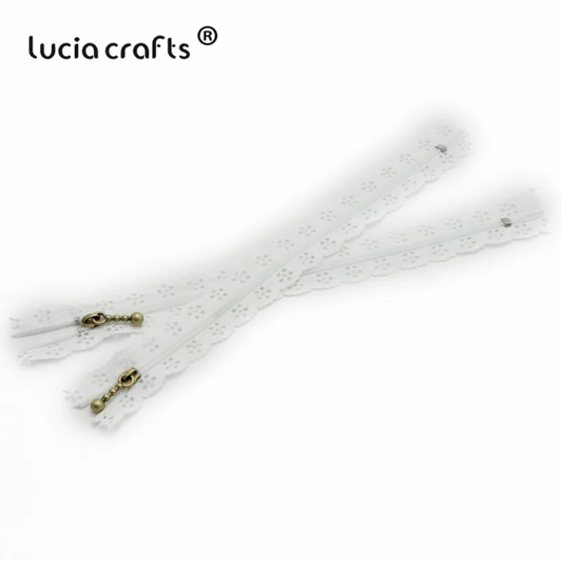 C1 White 6pcs Lucia ремесла 20 см нейлон катушки красивые кружева молнии для DIY сумка портной канализации ремесло розничная J0301 - Цвет: C1 White 6pcs