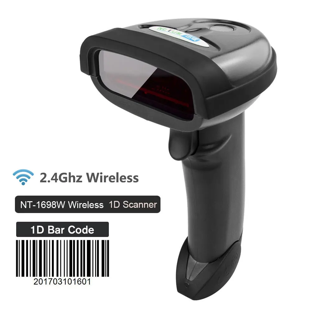 1698W Wireless 1D NT-1698LY портативный Bluetooth 1D беспроводной сканер штрих-кода и NT-1228 ручной проводной USB 2D считыватель штрих-кода для POS и инвентаризации - Цвет: 1698W Wireless 1D