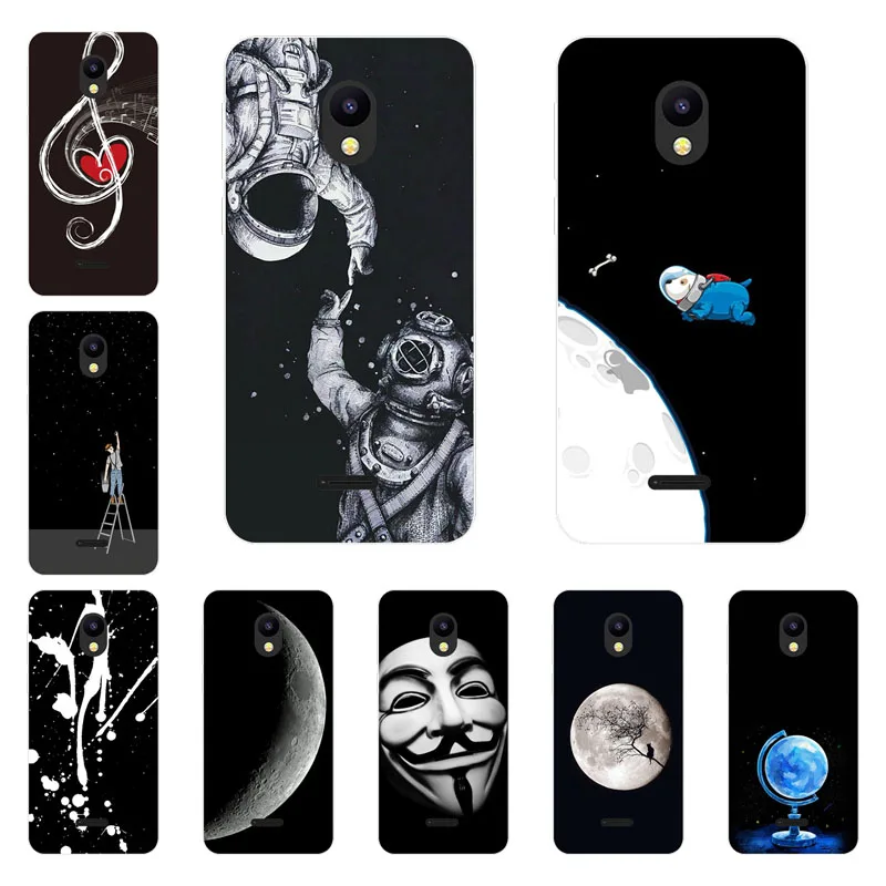 Meizu C9 Pro Case Silicon Astronauts Painting Soft TPU Back Cover for Phone Protect Bags Shell |