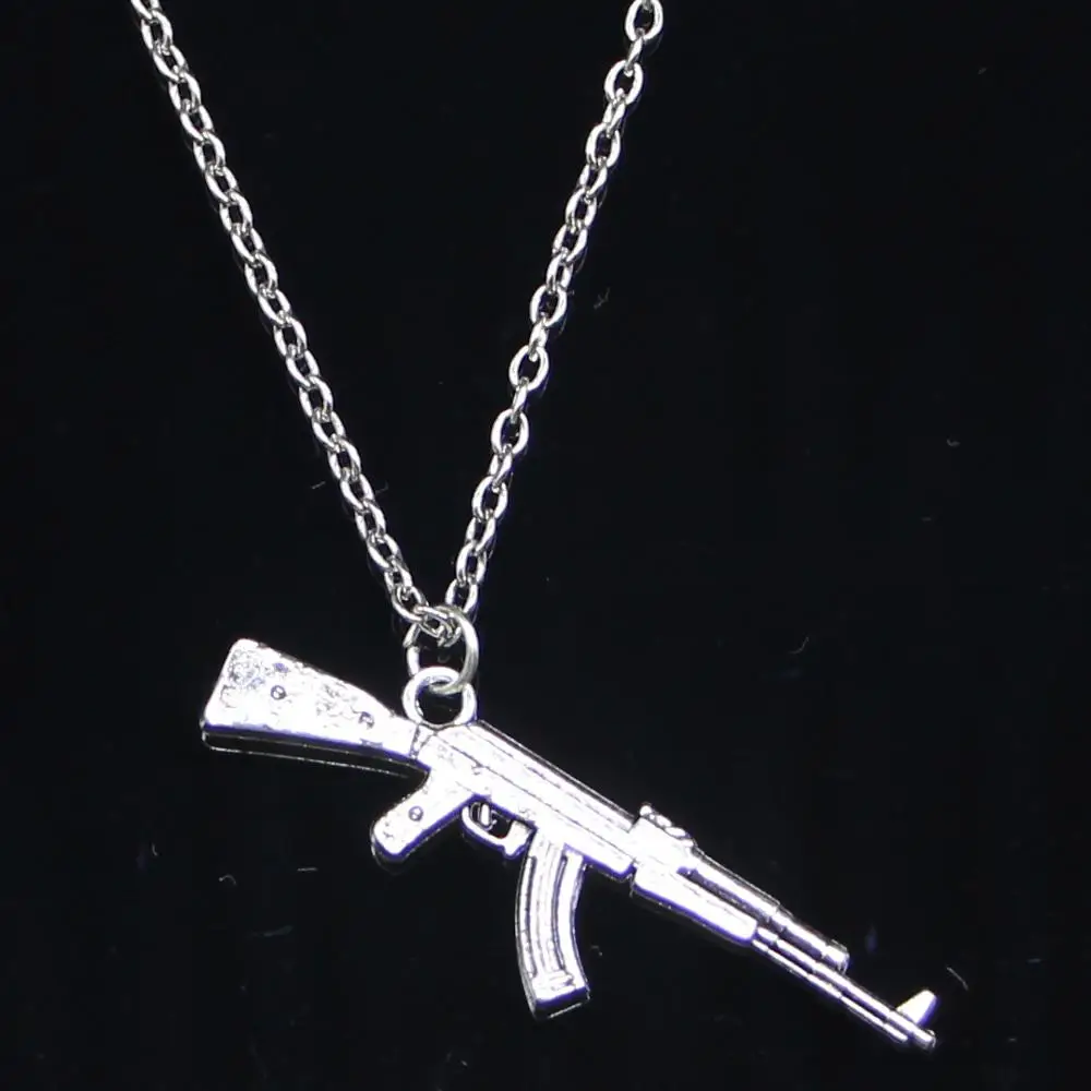 20 штук модное ожерелье 44x15 мм пулемет Штурмовая винтовка ak-47 Подвески Короткие