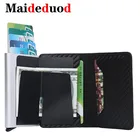 Мужской и Женский кошелек Maideduod, из искусственной кожи, с RFID-защитой, из алюминиевого сплава, с отделением для кредитных карт, автоматический, всплывающий чехол, 2019