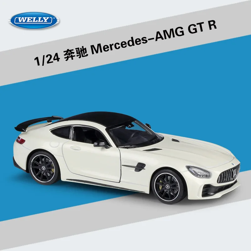 

Welly масштаб 1:24 гоночный автомобиль из сплава, модель игрушки для Mercedes Benz AMG GTR спортивный автомобиль, Металлический Игрушечный Автомобиль дл...