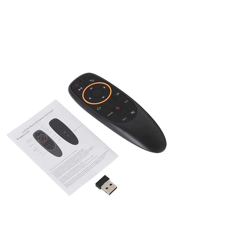 G10 голосового Air Мышь с USB 2,4 ГГц Беспроводной 6-осевым гироскопом микрофон ИК-пульт дистанционного управления Управление для Android tv Box, ноутбук, компьютер