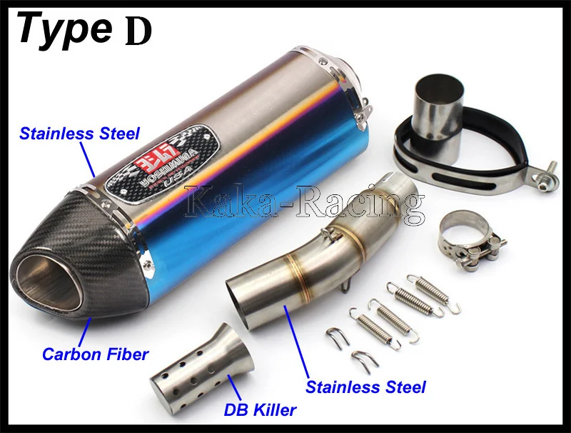 

for Suzuki GSR750 Motorcycle Exhaust Pipe System Mid Link Pipe and Yoshimura Carbon Fiber Exhaust Muffler Pipe DB Killer GSR 750