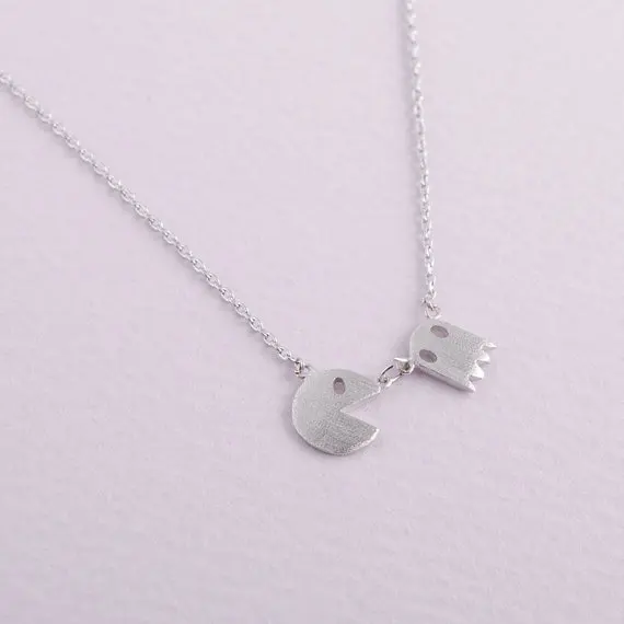 

Daisies Pendant Necklace fun character humorous PacMan necklace gift wedding For Girl Women 10pcs/lot