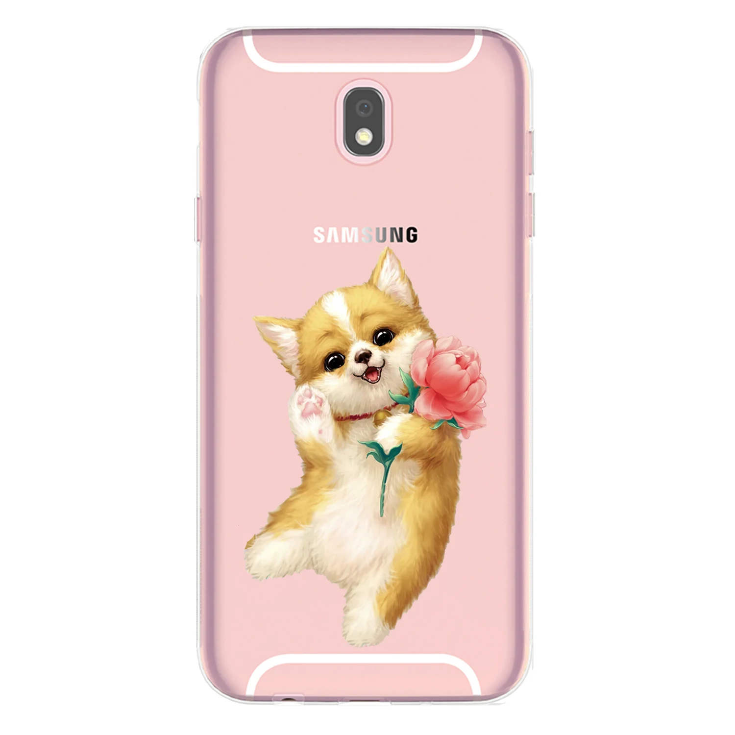 For Samsung Galaxy J5 2017 Case 5.2&quot J530 EU Version Soft TPU Silicone Cute Pet Kitten Cat Flower Dog Monkey Painted Phone Cover |