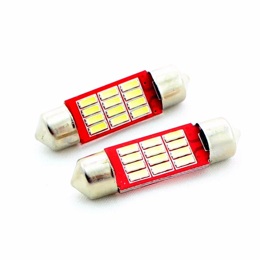 1 шт. 31 мм 36 39 42 C5W 4014 LED CANBUS без ошибок Автомобильная купольная гирлянда для
