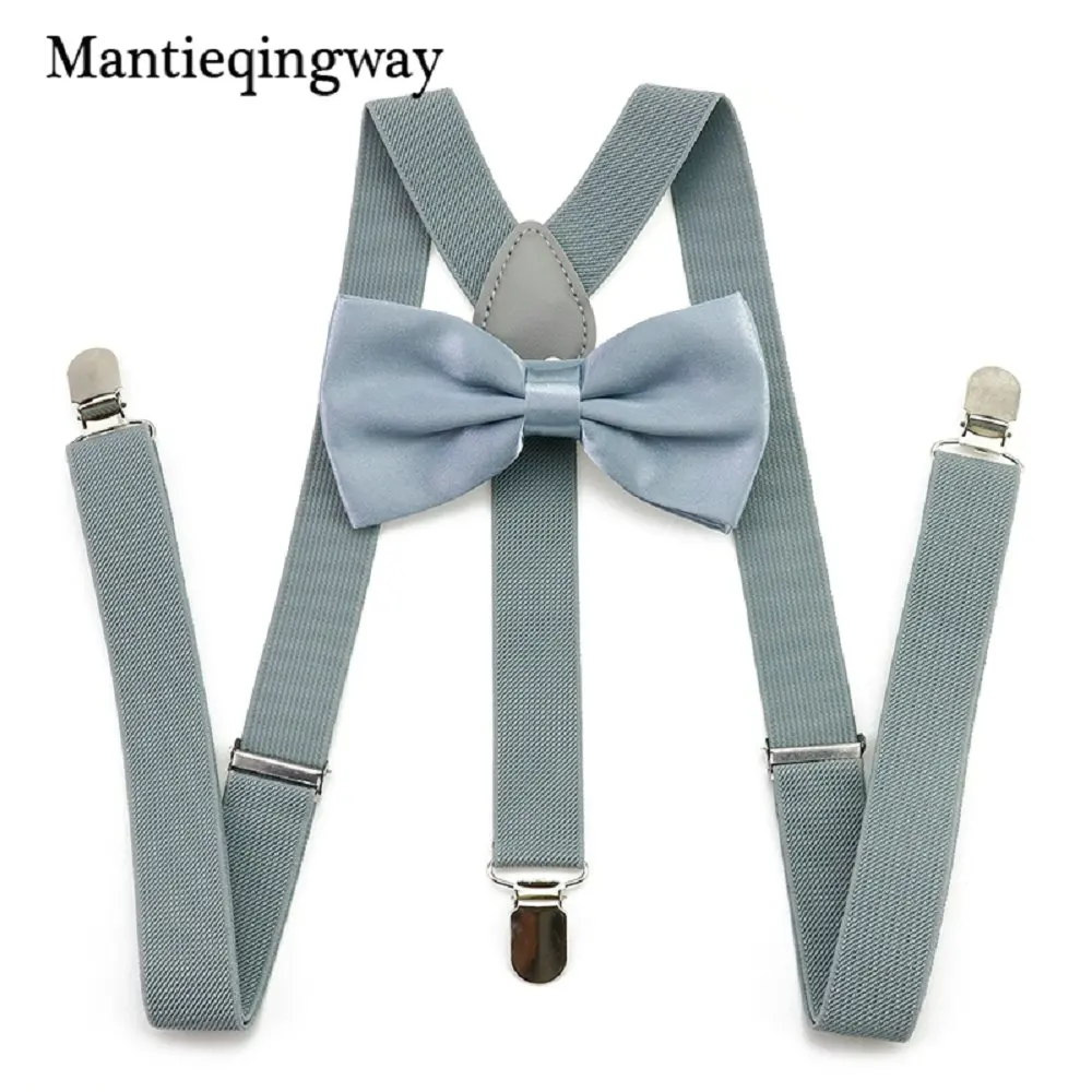 Mantieqingway, унисекс, 2,5 см, эластичные галстуки-бабочки с подтяжками, набор для мужчин, женщин, взрослых, 3 зажима, Y, на спине, подтяжки, галстук-бабочка, набор, костюм