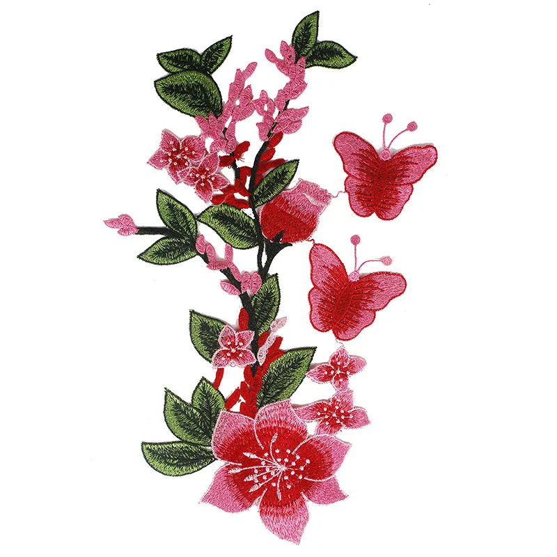 1 шт. Цветочная бабочка аппликация кружевная вышивка отделка Скрапбукинг кружева