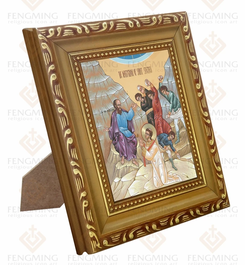 Высокое качество дешевая деревянная фоторамка религиозные сайты lcon of Martyrdom Saint