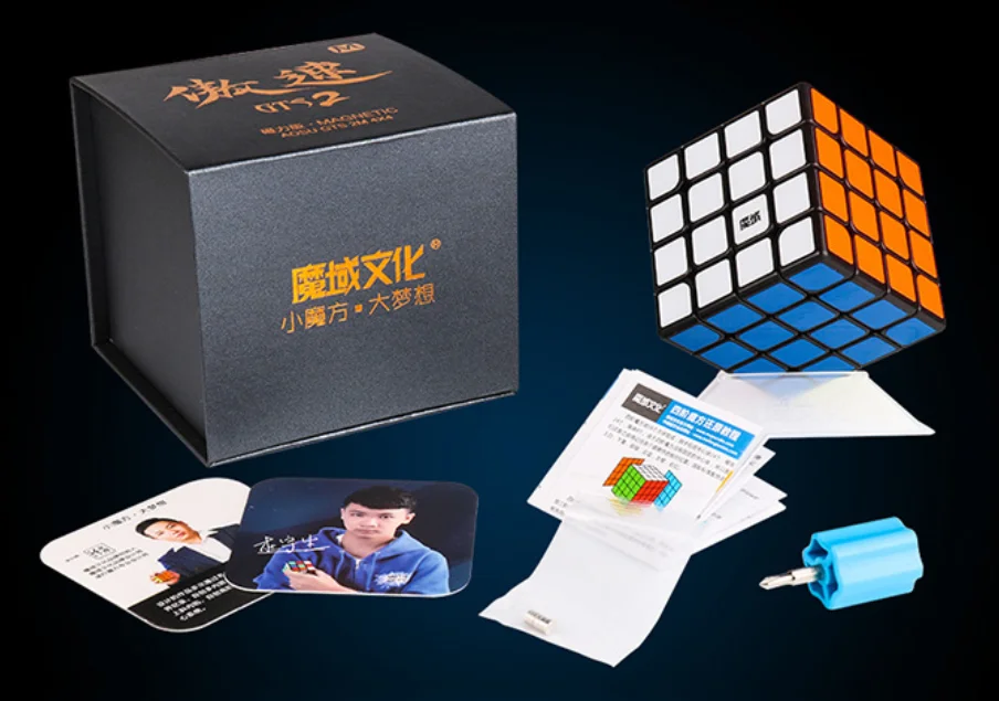 Black Sticker Moyu Aosu GTS V2 M Магнитная Скорость Cube GTS2M 4x4x4 Stickerless GTS2 M Magic Cube Puzzle наполовину яркий черный вариант - Цвет: Black Sticker