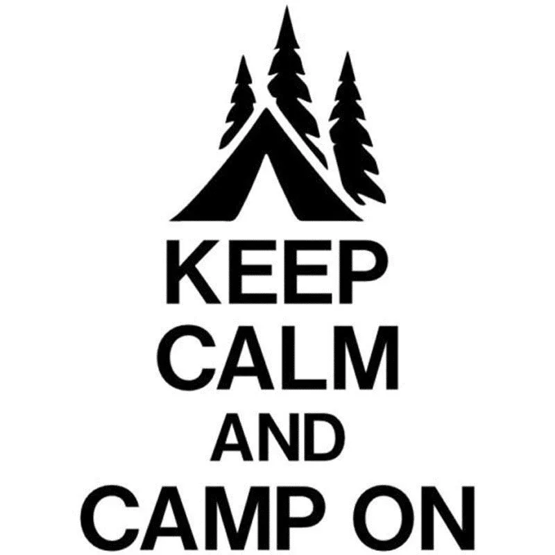 11 5*16 см стикер KEEP CALM AND CAMP ON наклейки для стайлинга Автомобиля Виниловая наклейка