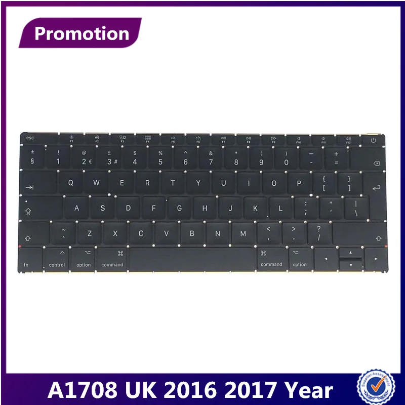

MLLSE A1708 1708 Genuine Laptop UK Keyboard for Macbook Pro 13.3" Retina Keyboard UK MLL42 MPXQ2 Late 2016 Mid 2017