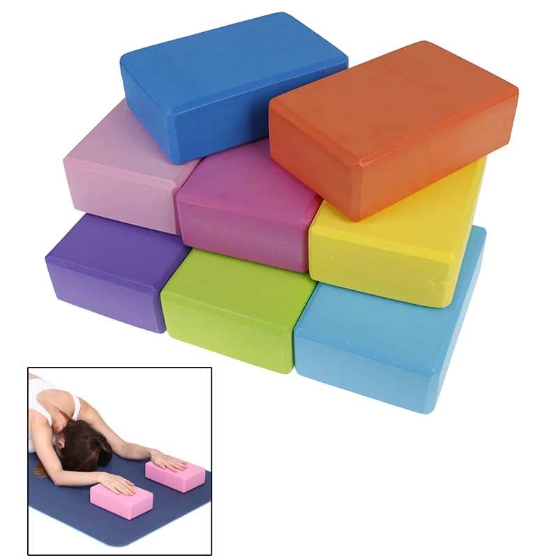 Блок йоги eva красочный пенопластовый блок для упражнений фитнес инструмент
