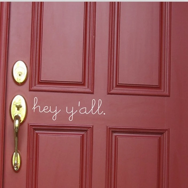 vinyl wall stickers door decor home welcome decal sign lettering words -hello hey yɺll - -f2057 | Обустройство дома