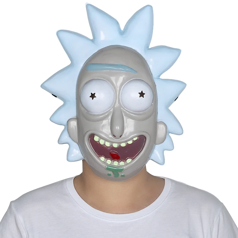 x11037-Rick Маска Рика и Морти для косплея, шлем, Милые Маски для маскарада, Хэллоуина, для женщин/мужчин - Цвет: x11037-Rick