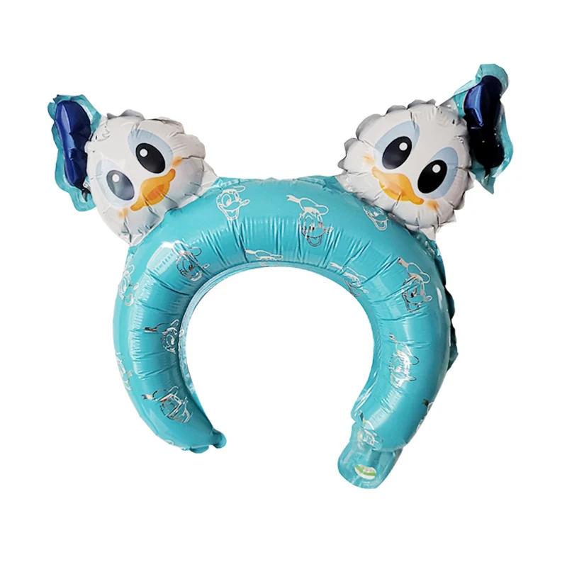 Blue Duck 20 шт., милая тиара в виде животных, повязка на голову, шар, лягушка, панда, лиса, тигр, кошка, детская игрушка для душа, украшение для дня рождения, свадьбы - Цвет: Blue Duck