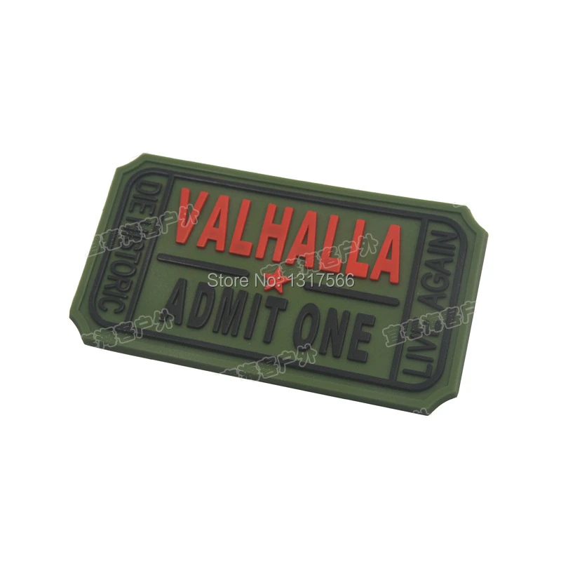 VALHALLA принять один 3D ПВХ пластырь резиновые пластыри Военная Тактическая повязка