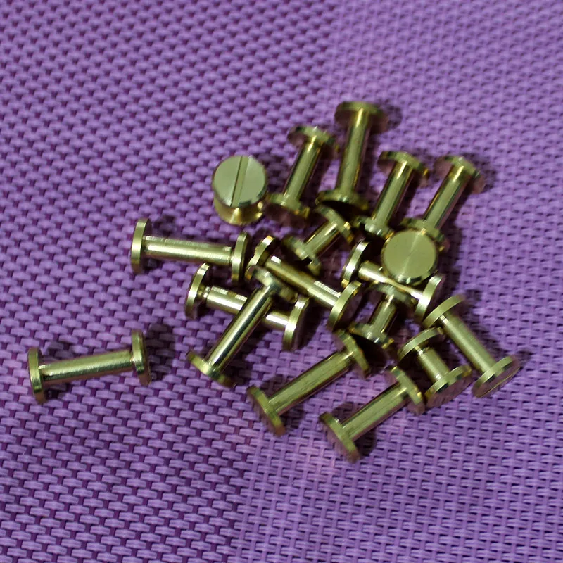 5/10/ 20 Pcs 4-15mm*10mm Plane Pure Copper Luggage Leather Metal Craft Solid Screw Nail Rivet Belt/Strap Rivets Accessories DIY | Дом и сад
