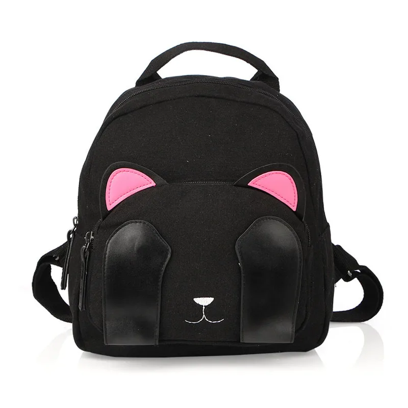 Женский холщовый рюкзак для девочек подростков сумки с кошкой интересные