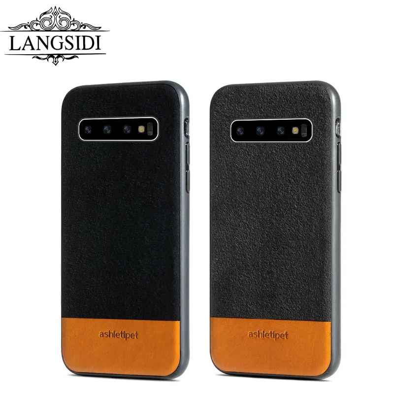 Новинка 2019 чехол для телефона из воловьей кожи Samsung Galaxy S10 Lite мягкий черный ТПУ S8