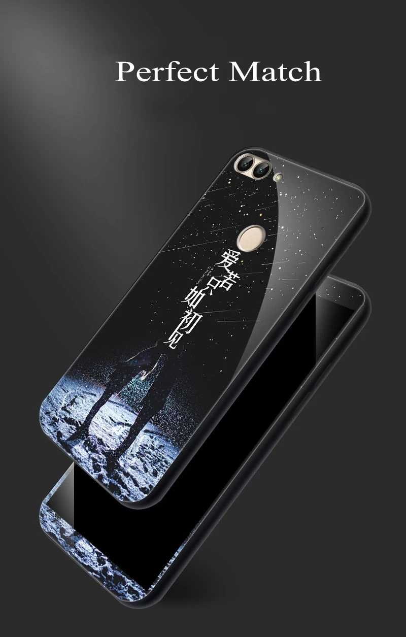 Чехол из закаленного стекла для huawei P Smart Enjoy 7s чехол противоударный мультяшный чехол для huawei Enjoy 7S чехол из закаленного стекла пленка