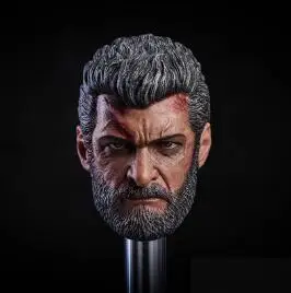 head 1/6 мужской мышц тела Росомаха, Логан коррекция фигуры 31 см в ширину плеча AT012 подходит «камень, ножницы, бумага» горячие игрушки голова лепить коллекционные игрушки в ассортименте - Цвет: head