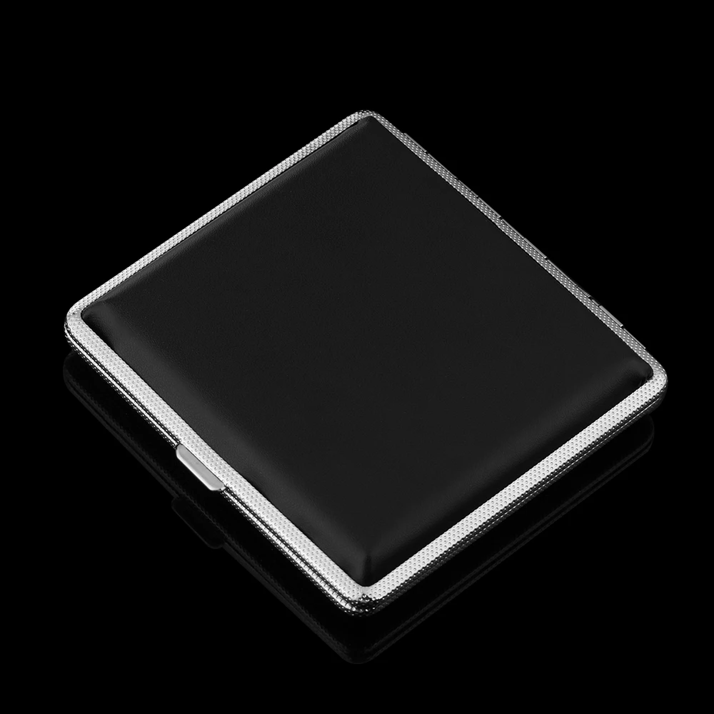 1 шт. металлический кожаный чехол для сигарет 20 сигарет|Аксессуары сигарет| |