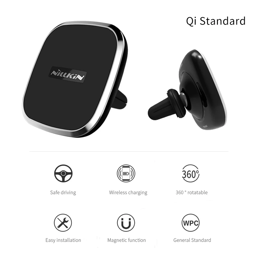NILLKIN Enhance Car Wireless Charger for iPhone X iphone 8 8Plus 6s Qi Magnetic Samsung S6 S7 Edge s8 Plus Note | Мобильные телефоны