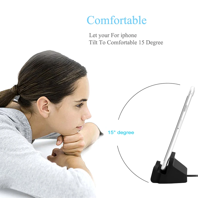 universal usb cable data phone charger dock stand station charging for iphone xs samsung s10 huawei p30 sync cradle charger base free global shipping