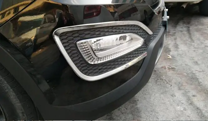 АБС-Пластик Хром Передняя противотуманная фара крышка Накладка 2013 для hyundai Santa Fe ix45