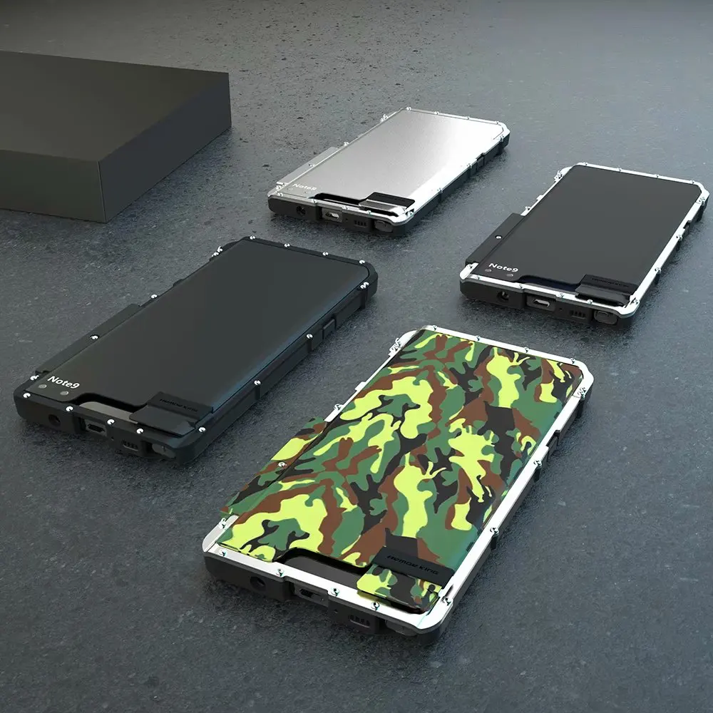 Чехол Armor King с подставкой для samsung Galaxy Note 8 9, откидная крышка, металлическая нержавеющая сталь 304+ пластиковый корпус, ударопрочный, для спорта