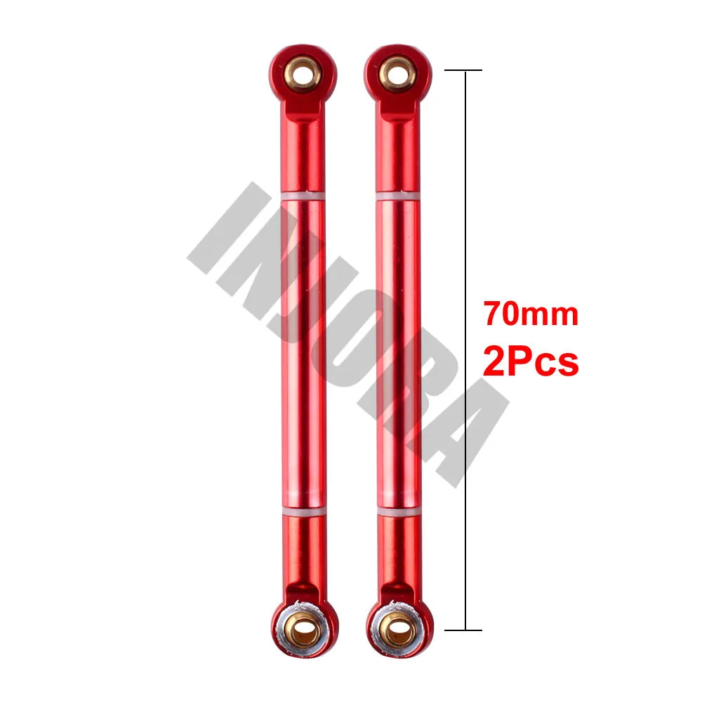 70MM Red 2 шт. RC автомобиль 70 80 90 100 110 120 130 мм красный/черный алюминиевый сплав стержень для 1/10 RC Гусеничный осевой SCX10 D90 Запчасти для обновления - Цвет: 70MM Red