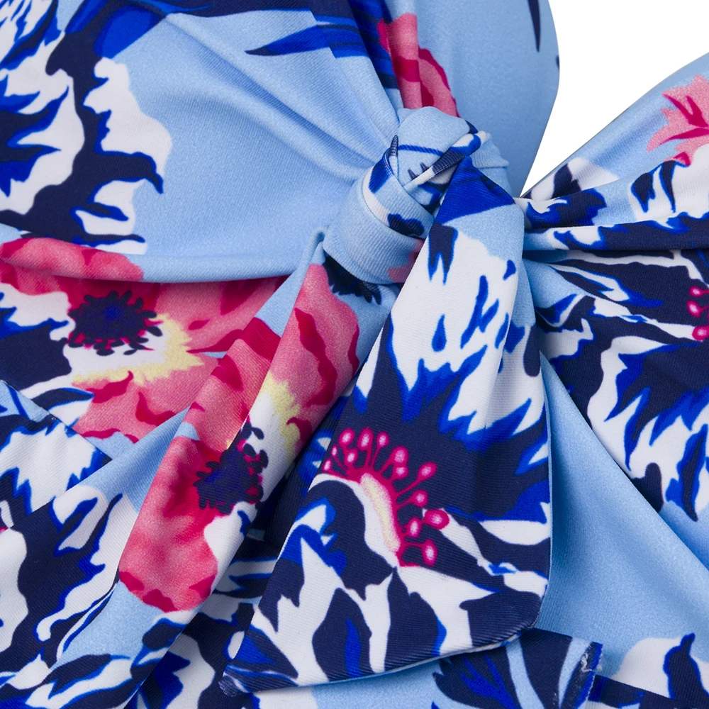 Купальник для женщин плюс размер купальник с цветочным рисунком два предмета