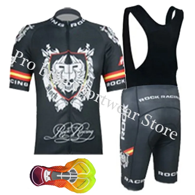 Cycling jersey set 2 Рок Гонки классический летний Велоспорт Джерси MTB велосипедная одежда короткий рукав велосипед спортивная одежда трико Ropa Ciclismo Hombre 16D гель - Цвет: Cycling jersey set 2