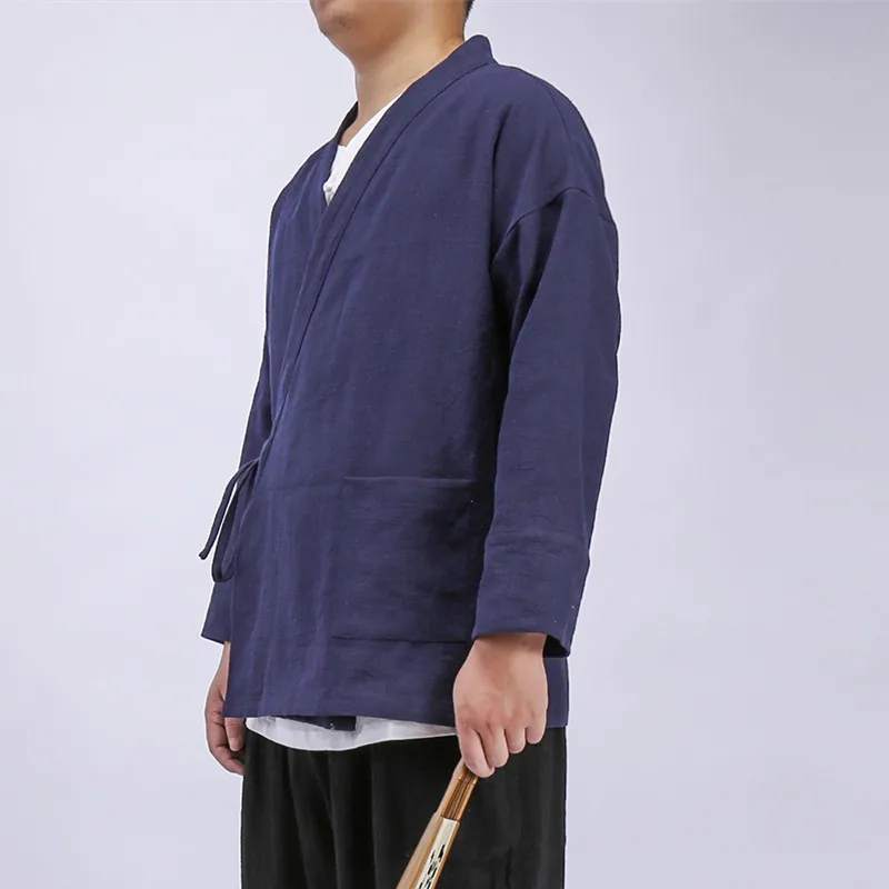 Helisopus традиционный китайский костюм династии Хань мужские рубашки кимоно в