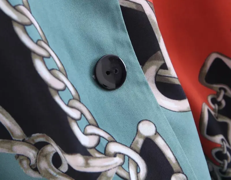 Hot sale XL40-1733 European and American Fashion Wind Chain Printed Shirts0224 |
