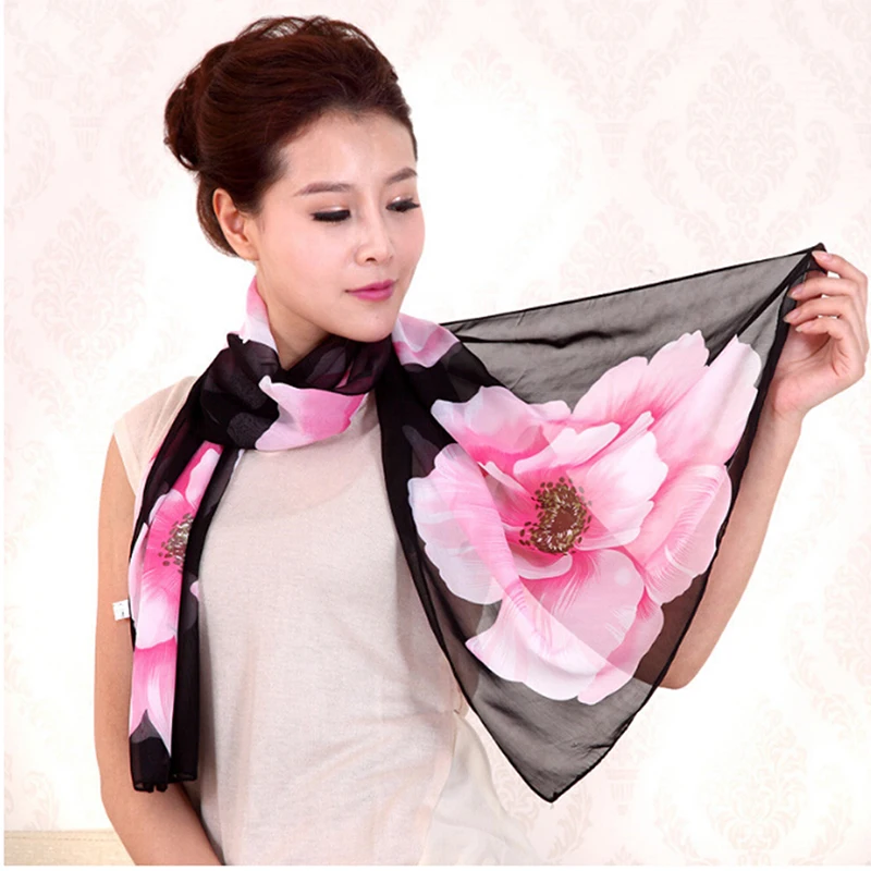 Летние шарфы элегантные женские шали супер длинные шифоновые декоративные ткани