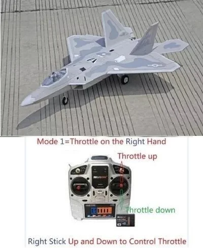 Электрический радиоуправляемый самолет Freewing F22 64 мм RTF готов к полету без