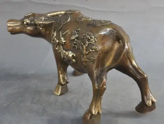 S01231 10 &quotКитайский фэн шуй Классическая бронзовая фигурка для привлечения