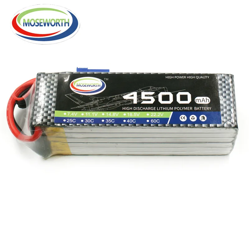 Новый дизайн Батарея 6 S 22 2 В 4500 мАч 40C 80C RC самолет LiPo для Aircrft Quadrotor вертолет