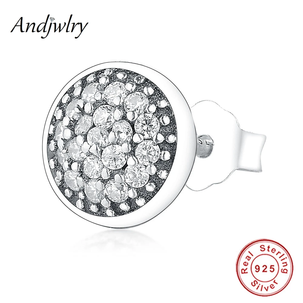 Подлинные 925 пробы серебряные серьги, Классические Элегантные циркониевые серьги-гвоздики для женщин, женские серьги, ювелирные изделия DIY Brincos