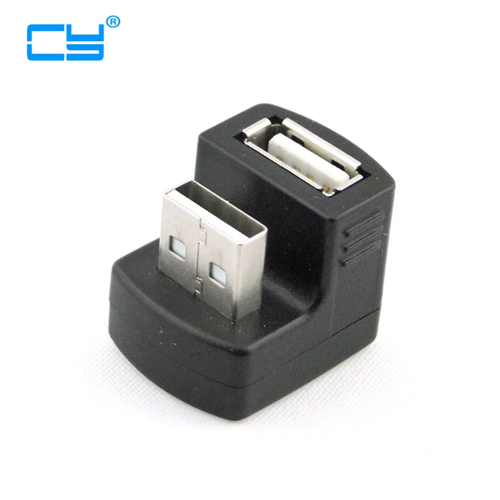 

5 штук в партии, новый Переходник USB 2,0 под прямым углом, удлинитель A «штырь-гнездо», 90, 180 градусов, черный