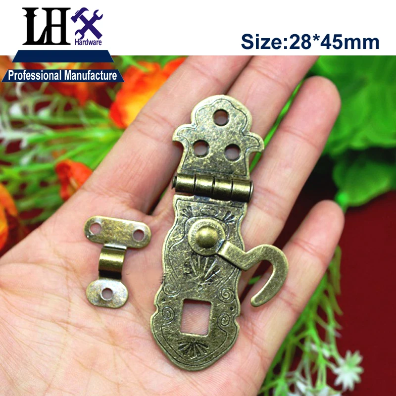 2 шт./лот бронзовый замок с застежкой для подарочной коробки ювелирных изделий