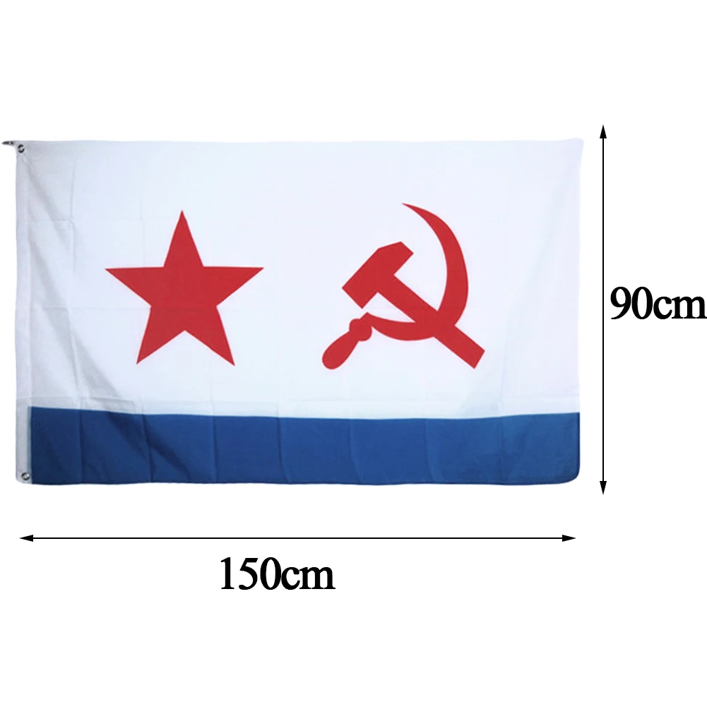 USSR Soviet Navy Flag 90*150 CM High end Polyester Russian Hanging Naval Banner 3*5ft|banner|banner hangingbanner flag |