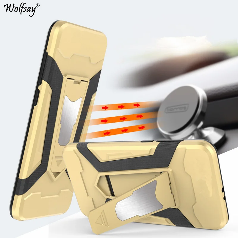 Xiaomi Mi A2 Case 6X Cover Armor Magnetic Car Holder For Hard Silicone Wolfsay |