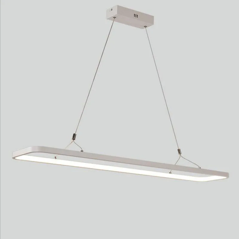 Современные Простые прямоугольные алюминиевые люстры светодиодные светильники