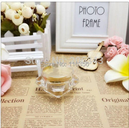 15 г акриловая баночка алмазной формы Золотая бутылка для крема косметический